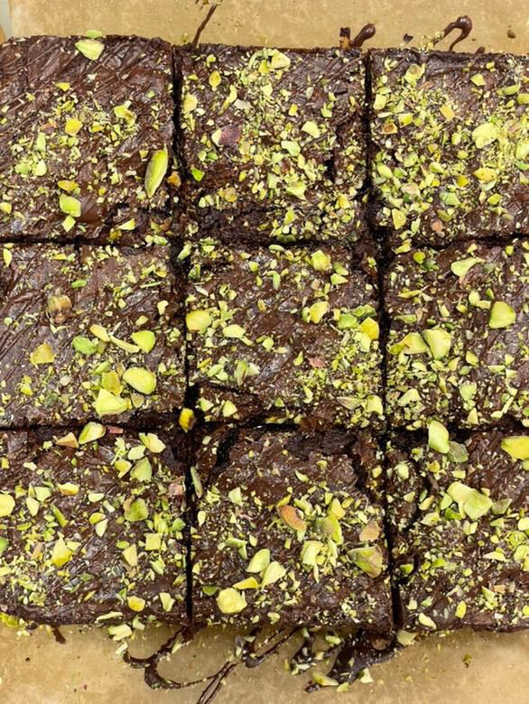 A batch of dubai chocolate brownie